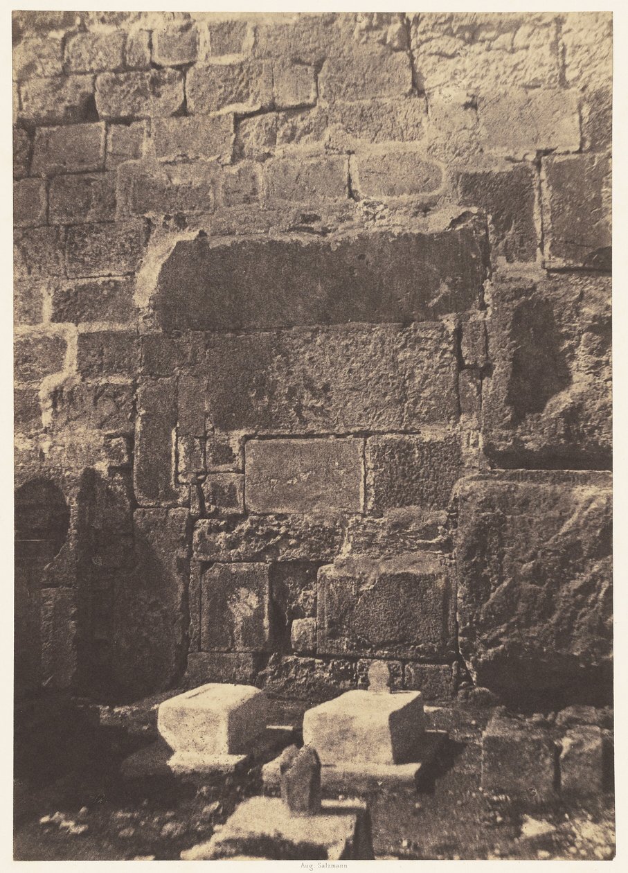 Jerusalem. Tempelmuren. Josafats postament af Auguste Salzmann