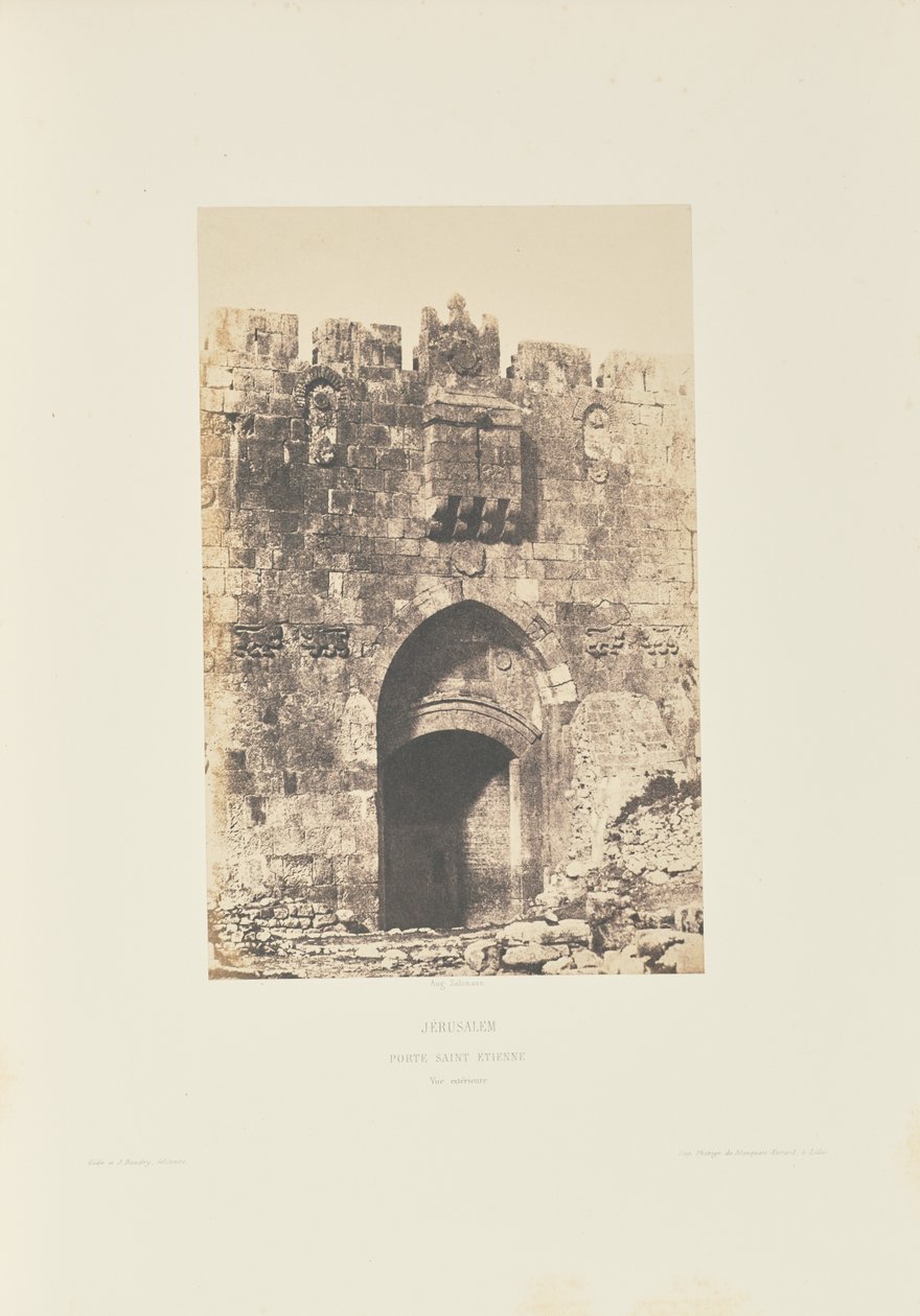 Jerusalem. Sankt Stefans port. Udsigt udefra af Auguste Salzmann