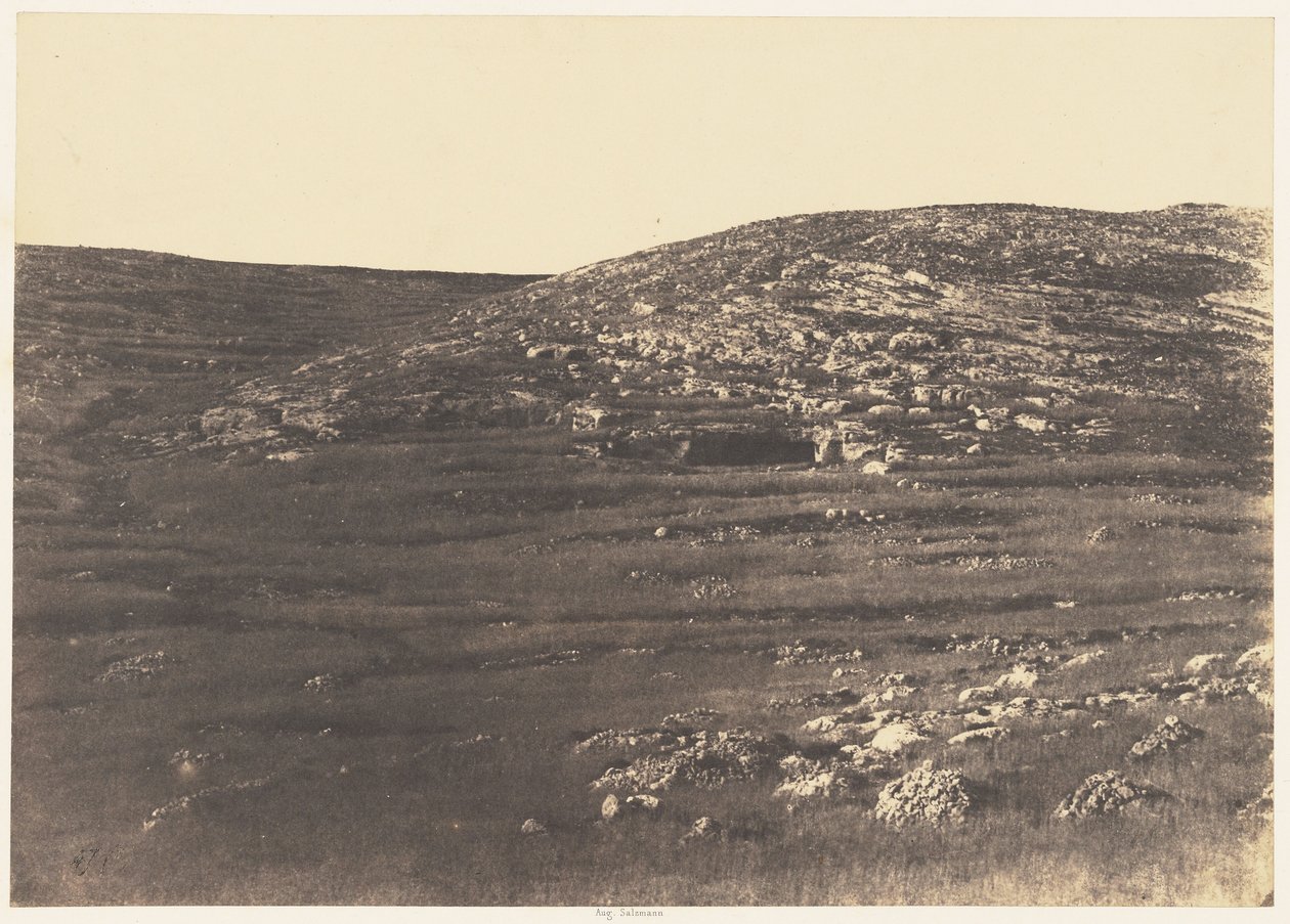 Jerusalem. Jødisk grav tre kilometer nord-nordvest for Jerusalem af Auguste Salzmann