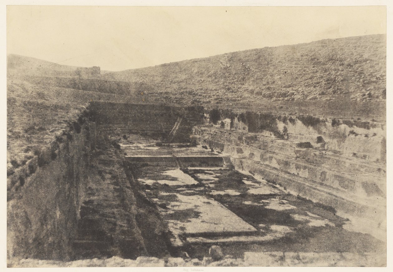 Jerusalem. Salomons bassiner. Detaljer af Auguste Salzmann