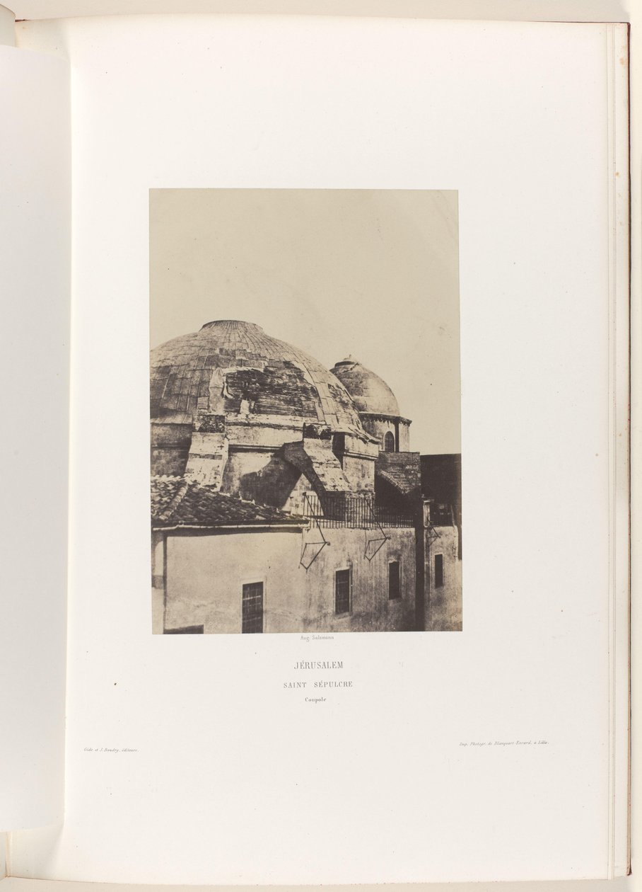 Kuppel af Den Hellige Gravs Kirke i Jerusalem Jerusalem. Den hellige grav. Coupole (titel på objekt) af Auguste Salzmann