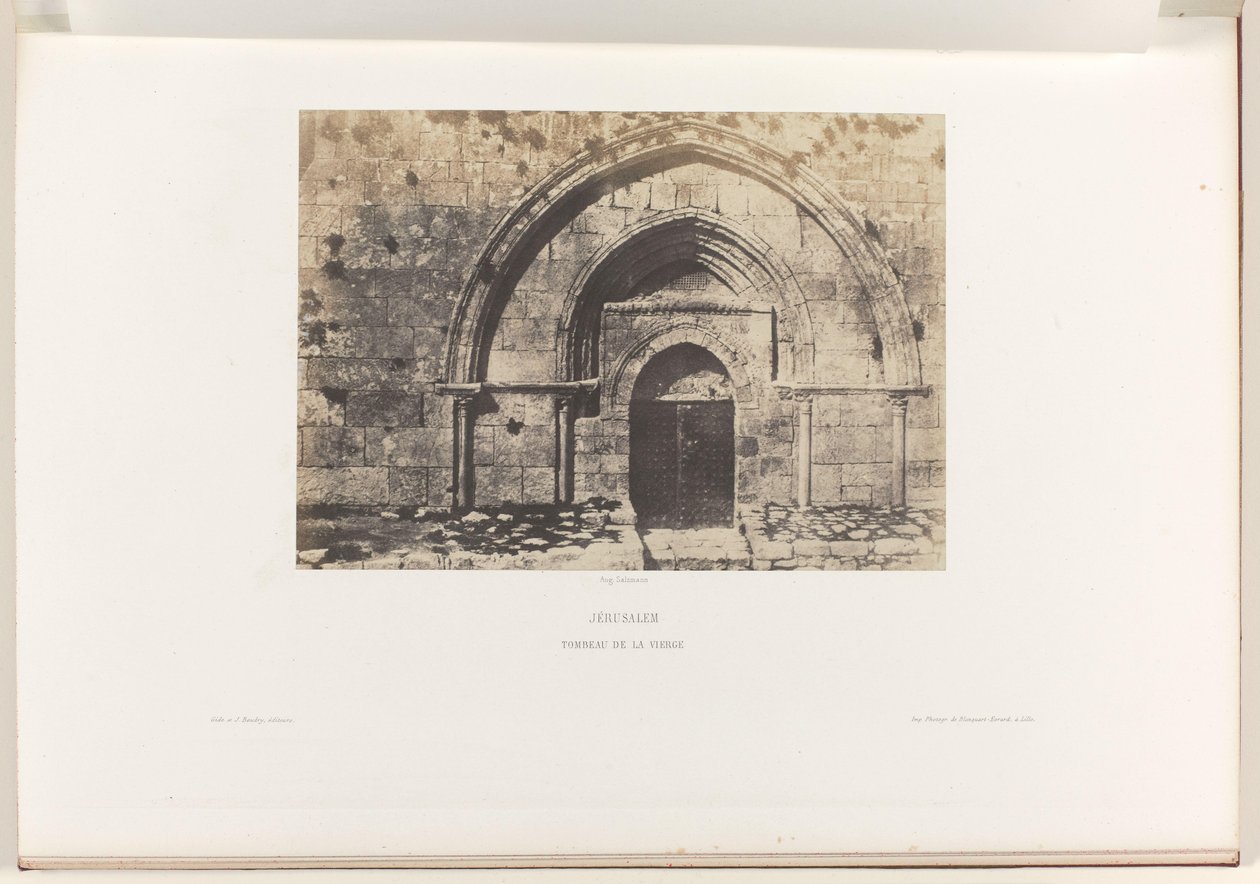 Grav af Maagd Maria te Jeruzalem Jerusalem. Jomfrugraven (titel på objektet) af Auguste Salzmann