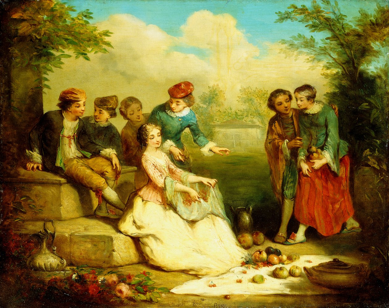 Galant parti, af Auguste Theodule Ribot