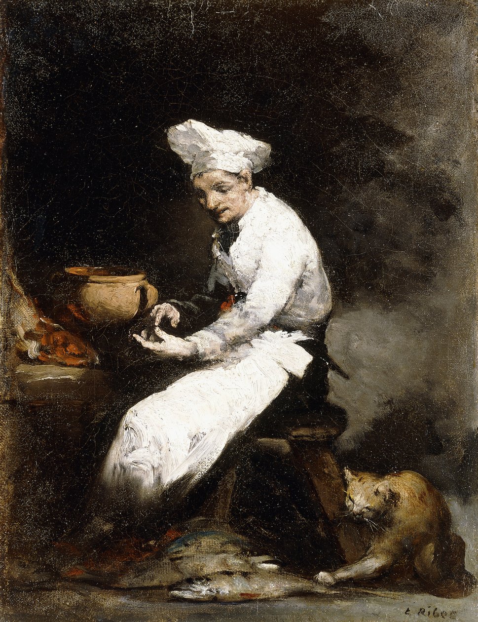 Kokken og Katten, af Auguste Theodule Ribot