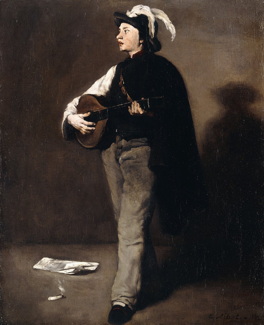Mandolinspilleren, 1862 af Auguste Theodule Ribot