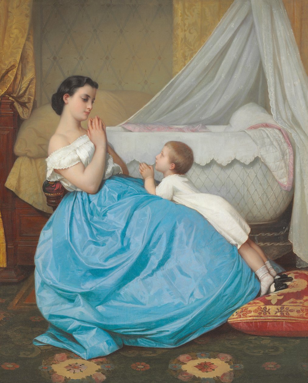 En sengetidsbøn, 1858 af Auguste Toulmouche
