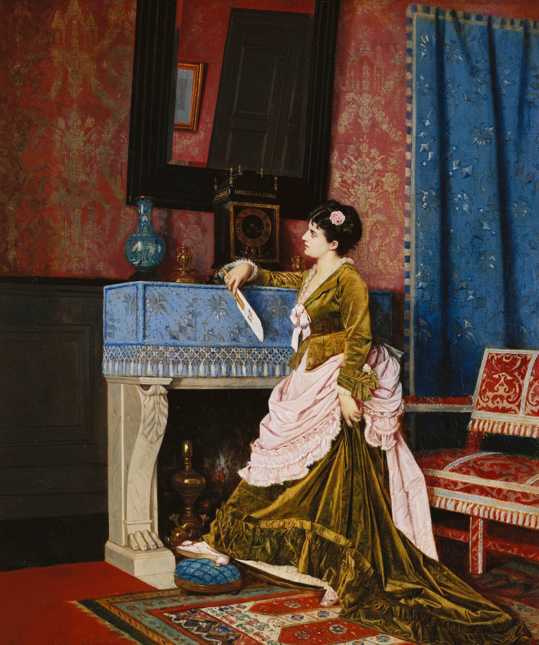 A Moments Reflection, 1875 af Auguste Toulmouche
