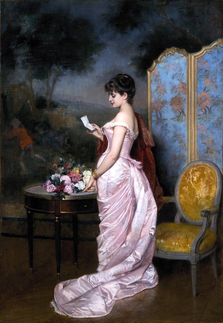 "Kærlighedsbrevet" af Auguste Toulmouche af Auguste Toulmouche