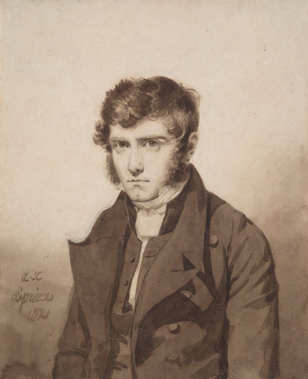 Uden titel (Portræt af kunstneren af Auguste Xavier Leprince