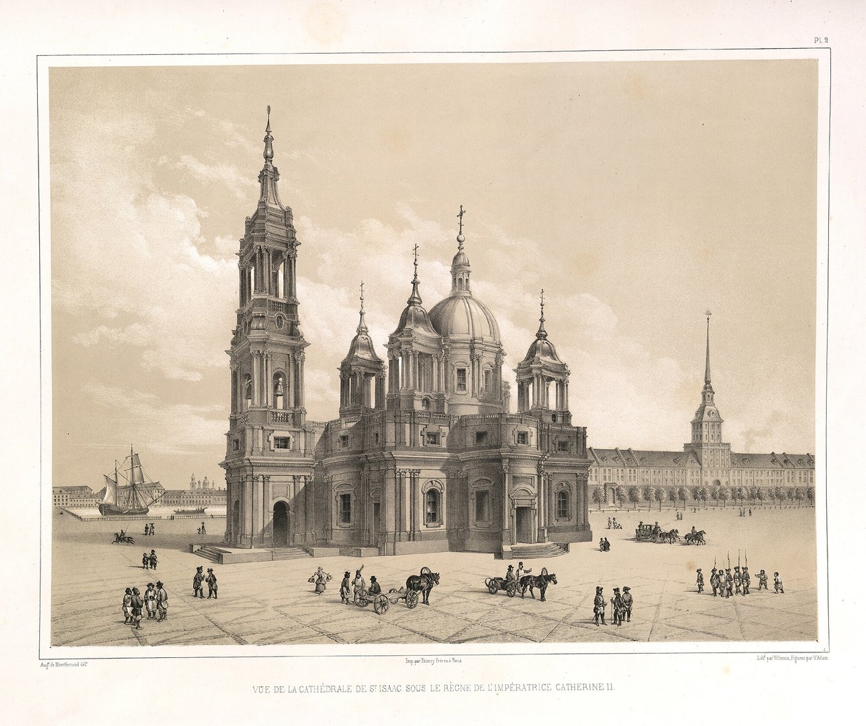Udsigt over Saint Isaacs-katedralen på Catherine II