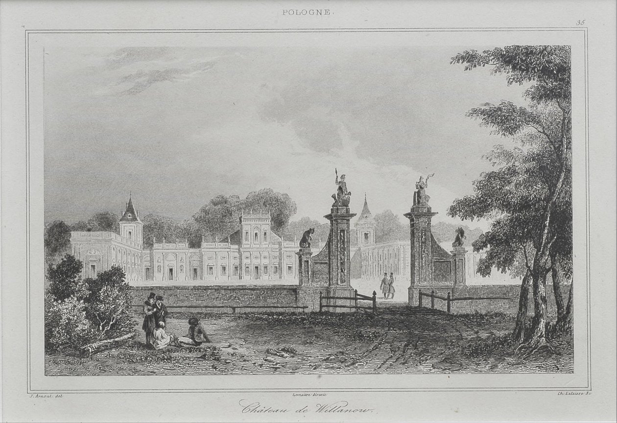 Wilanów -paladset fra forretten af Augustin François Lemaitre