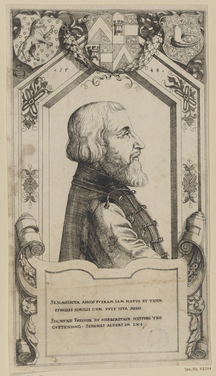 Portræt af Žiga Herberstein af Augustin Hirschvogel