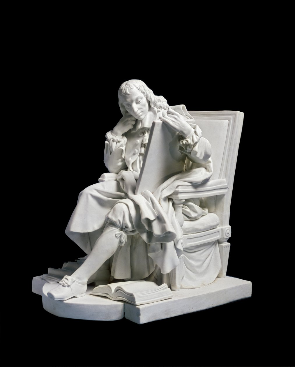 Blaise Pascal, ca. 1784 (porcelæn (hård pasta), biscuit) af Augustin Pajou