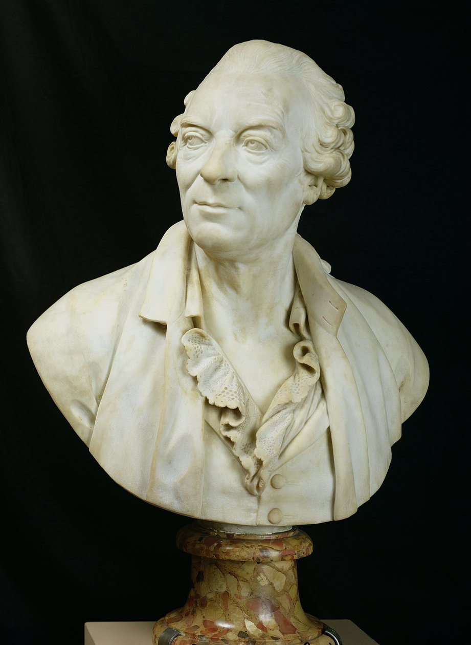 Buste af George Louis Leclerc (1707-88) greve af Buffon, 1773 (marmor) af Augustin Pajou