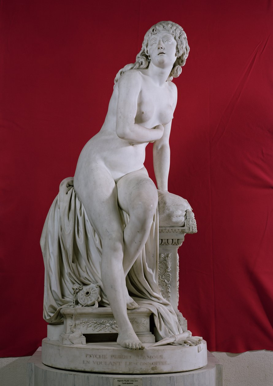 Den forladte Psyche, 1790 (marmor) af Augustin Pajou