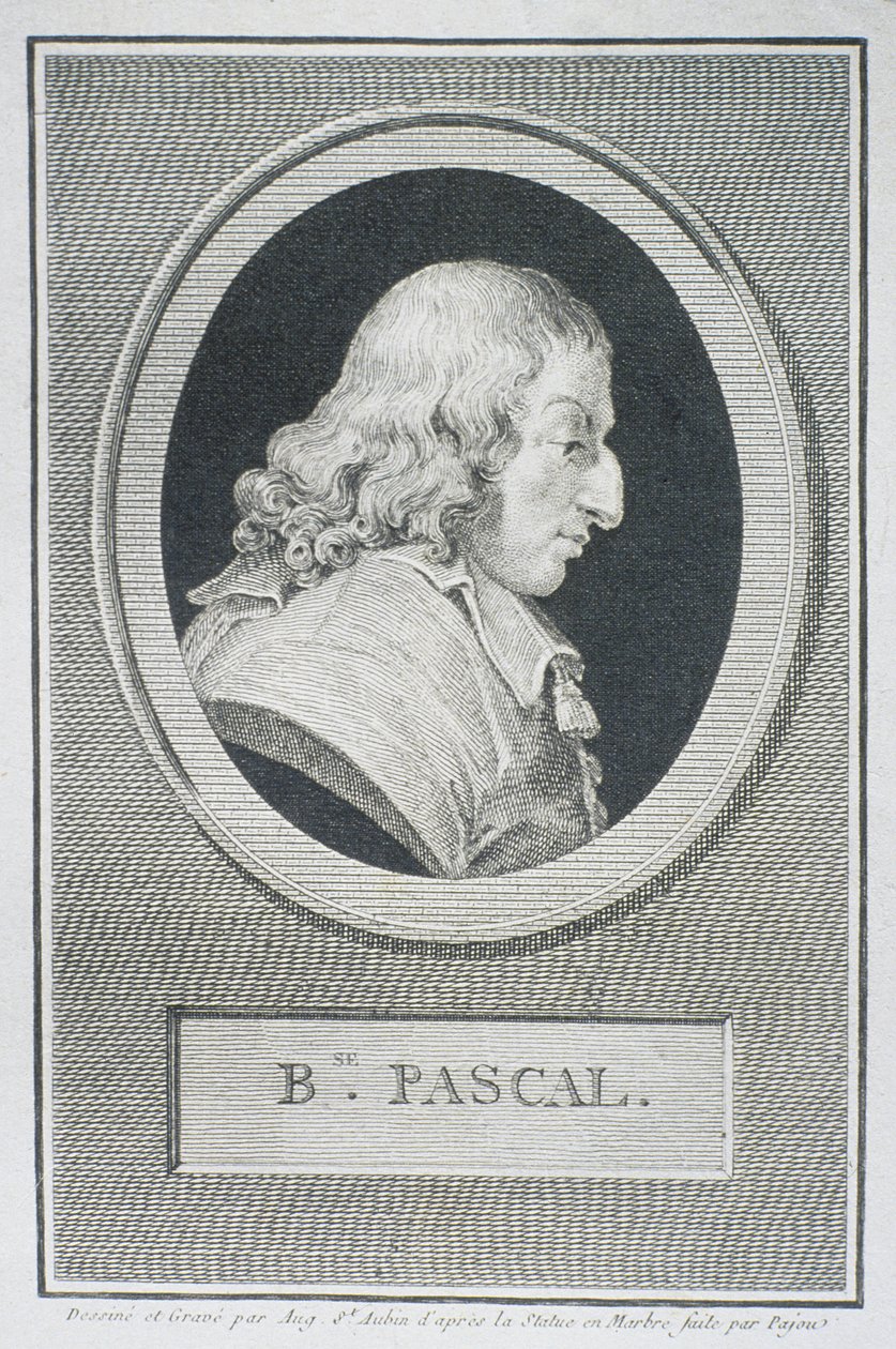 Blaise Pascal (1623-62) af Augustin de Saint Aubin