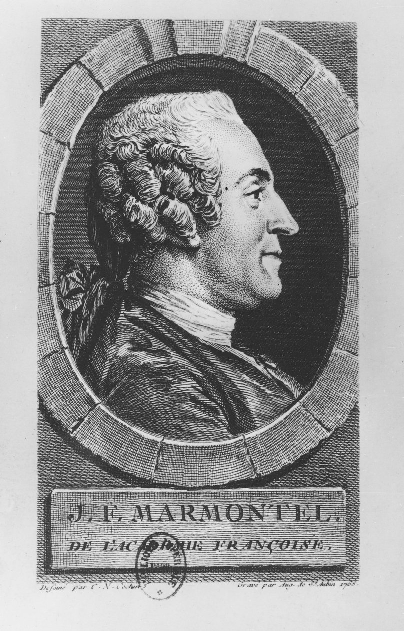 Portræt af Jean François Marmontel, 1765 af Augustin de Saint Aubin