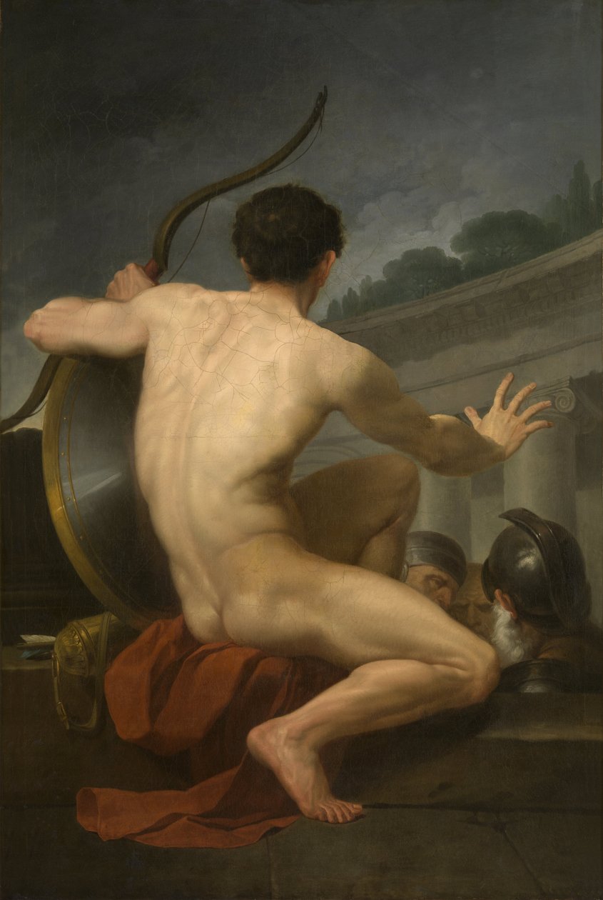 Den nøgne kriger / bueskytten af Augustin van den Berghe