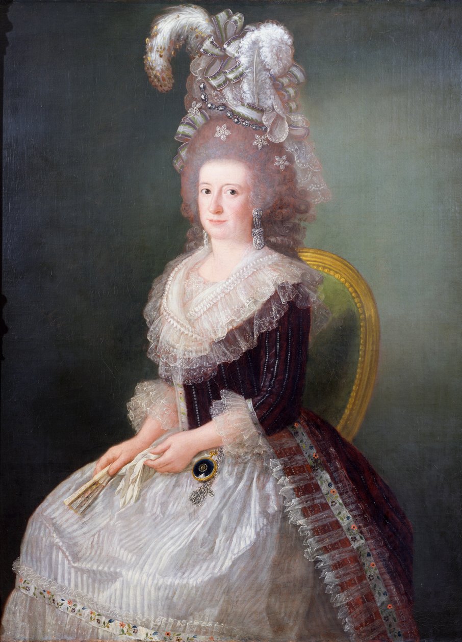 Portræt af Marquise de San Andres, ca. 1785 (olie på lærred) af Augustin Esteve
