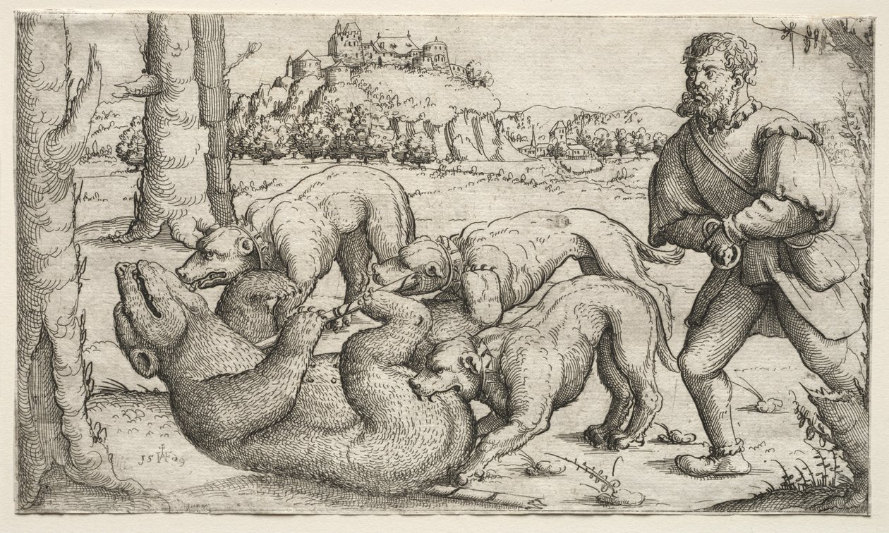 En bjørnejagt af Augustin Hirschvogel