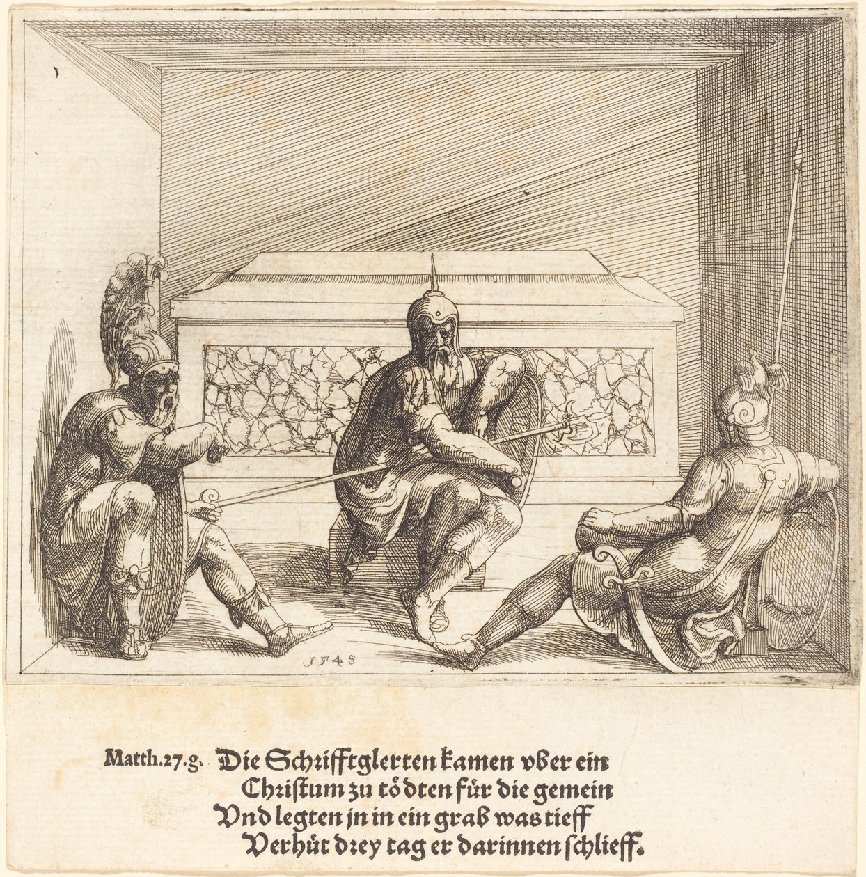 Kristus i graven af Augustin Hirschvogel