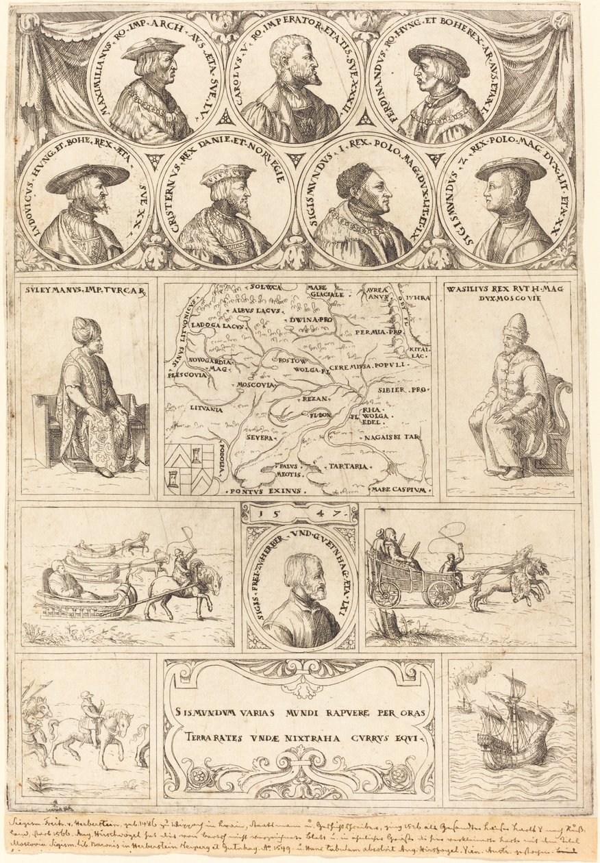 Sigismund von Herberstein af Augustin Hirschvogel