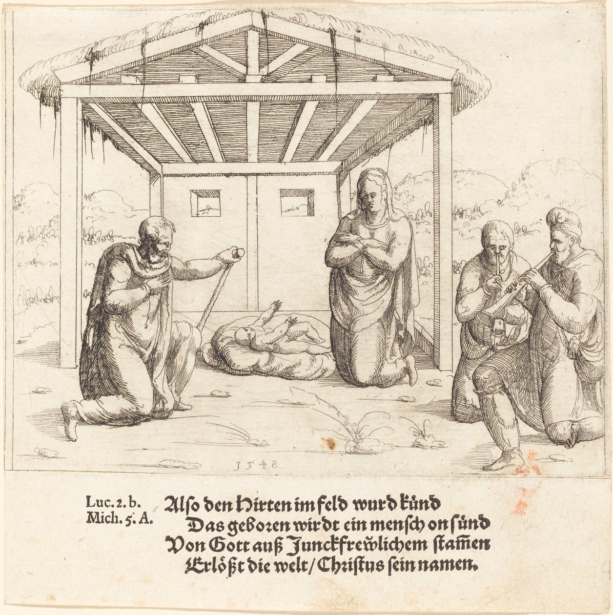 Hyrdernes tilbedelse af Augustin Hirschvogel