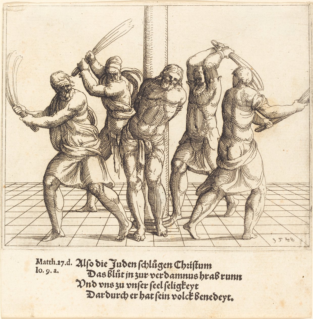 Flagelationen, 1548. af Augustin Hirschvogel