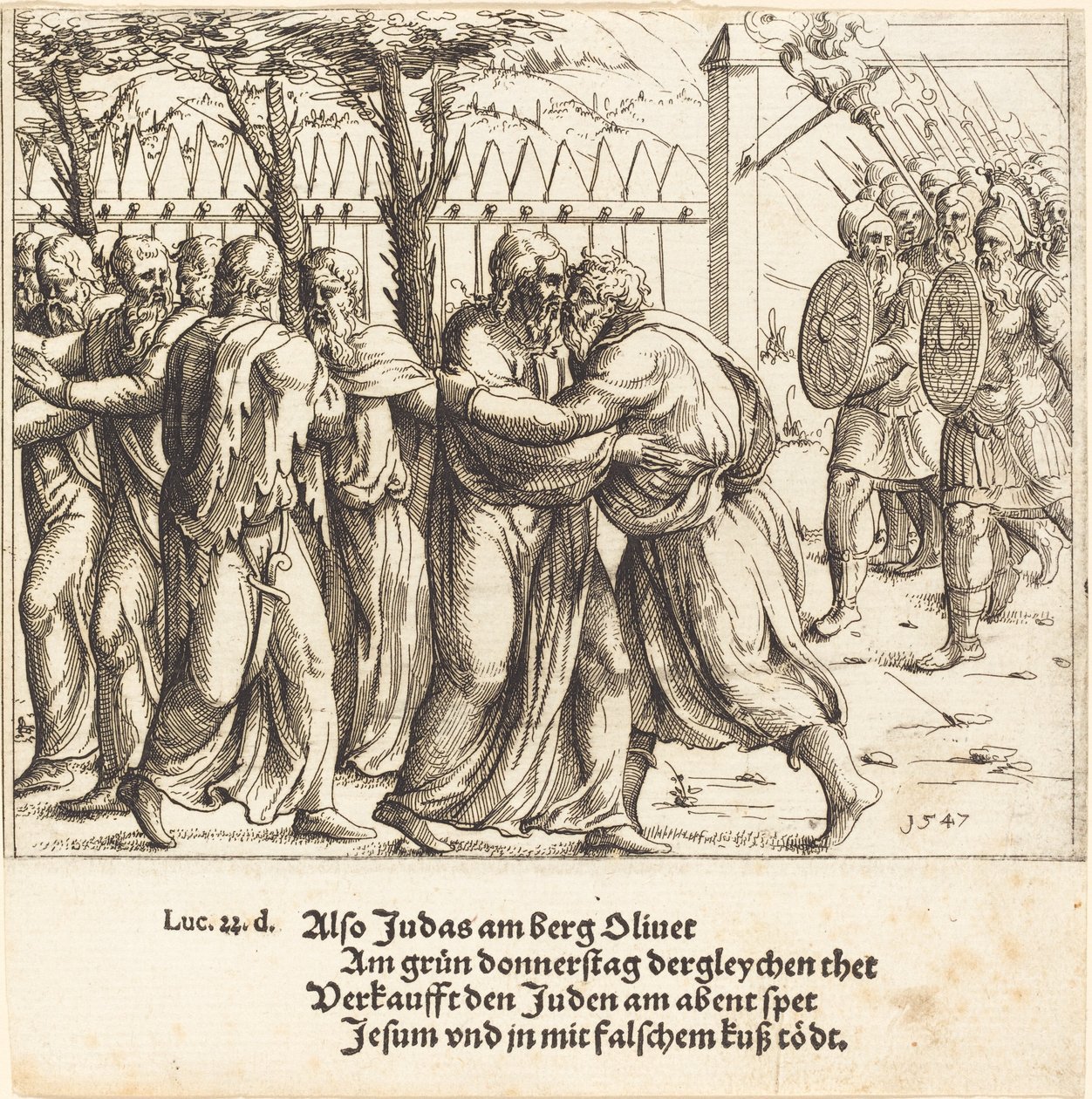 Judas kys. af Augustin Hirschvogel