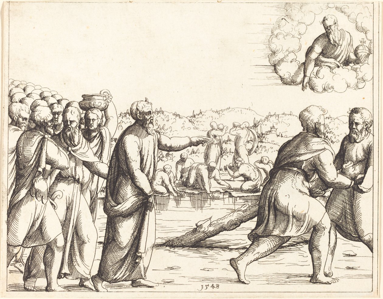 Herren forsøder Marahs vande. af Augustin Hirschvogel