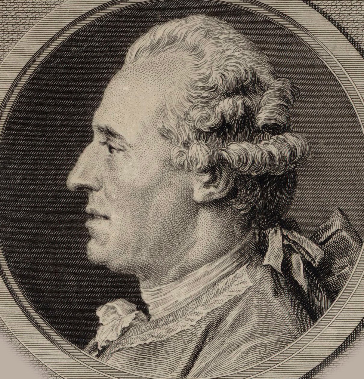 Portræt af violinisten og komponisten Jean Joseph Cassanéa de Mondonville 1711-1772, 1768. af Augustin Saint Aubin de