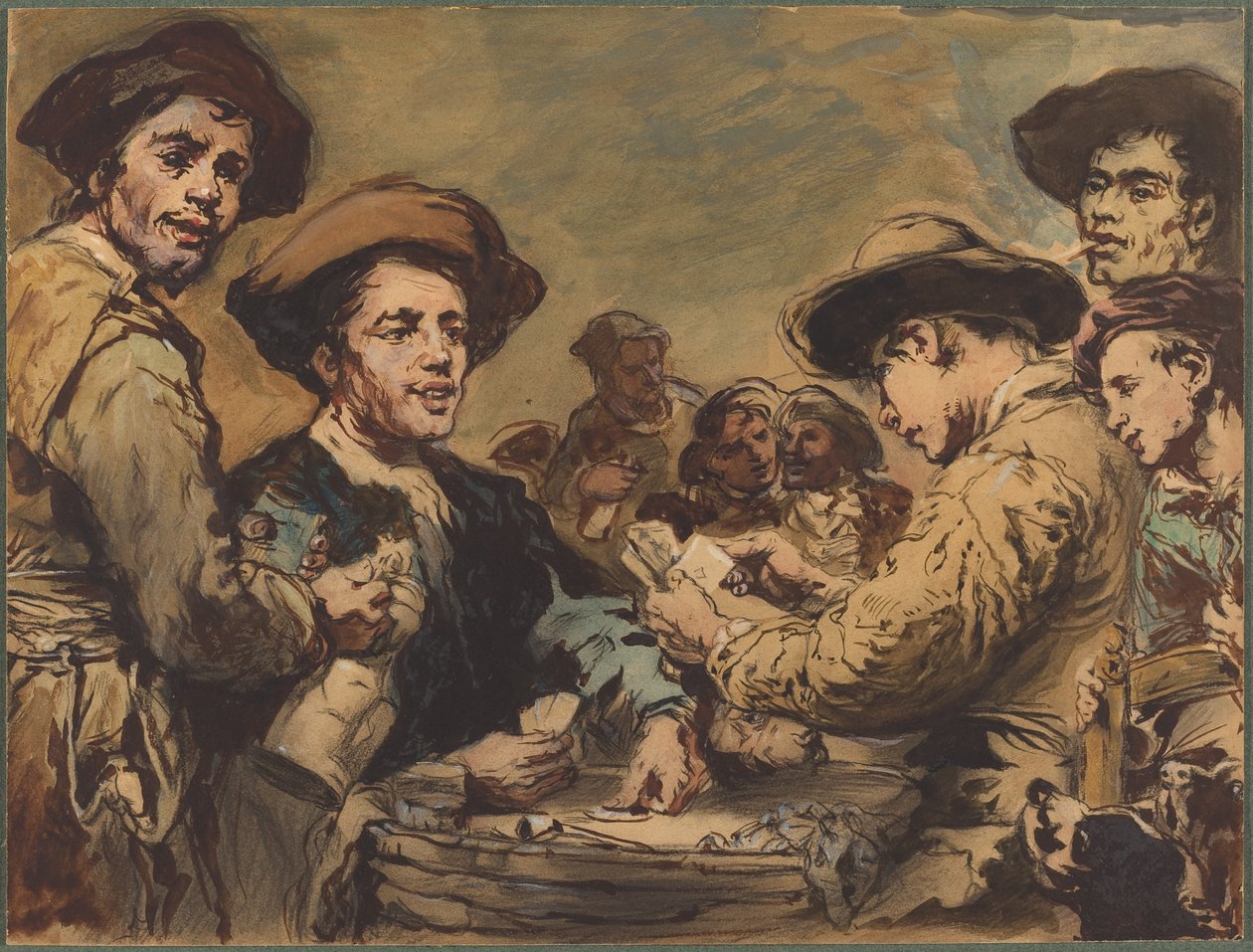 Kortspillere af Augustin Théodule Ribot
