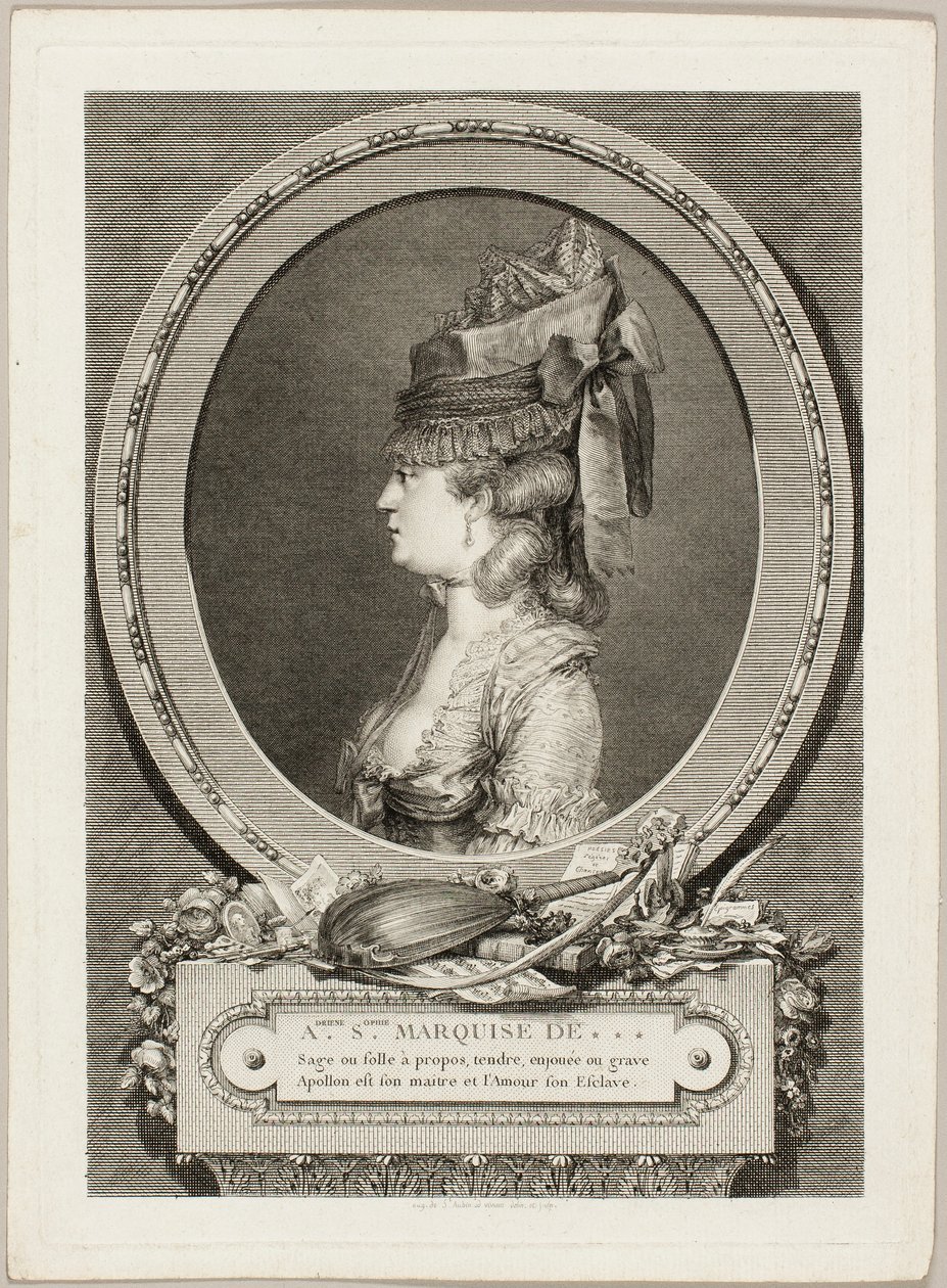 Adrienne-Sophie, markisinde af *** af Augustin de Saint-Aubin