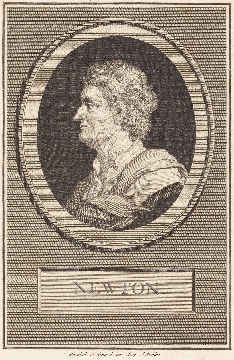 Isaac Newton af Augustin de Saint-Aubin