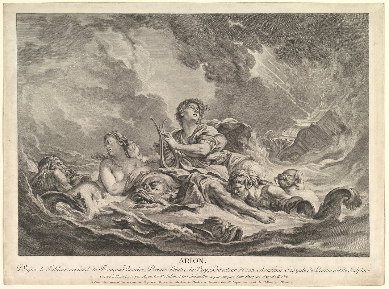 Arion, 1763-66 af Augustin de Saint Aubin