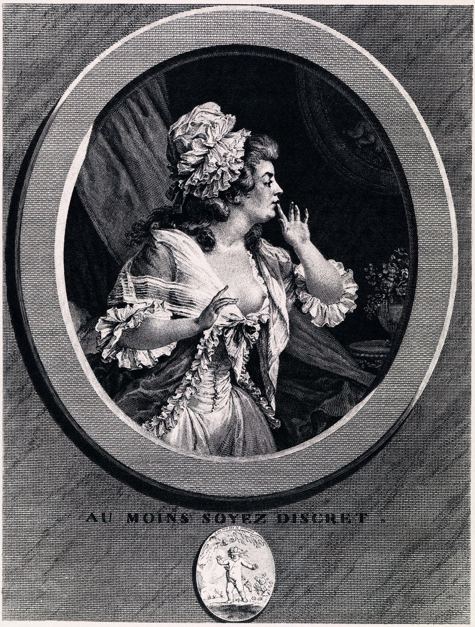 Vær i det mindste diskret!, 1789 af Augustin de Saint Aubin