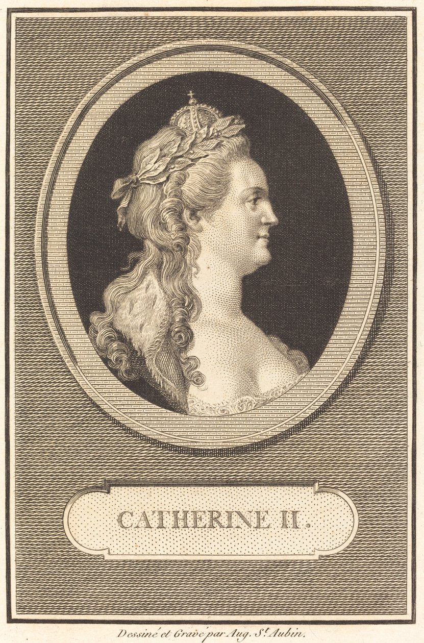 Catherine II af Augustin de Saint Aubin