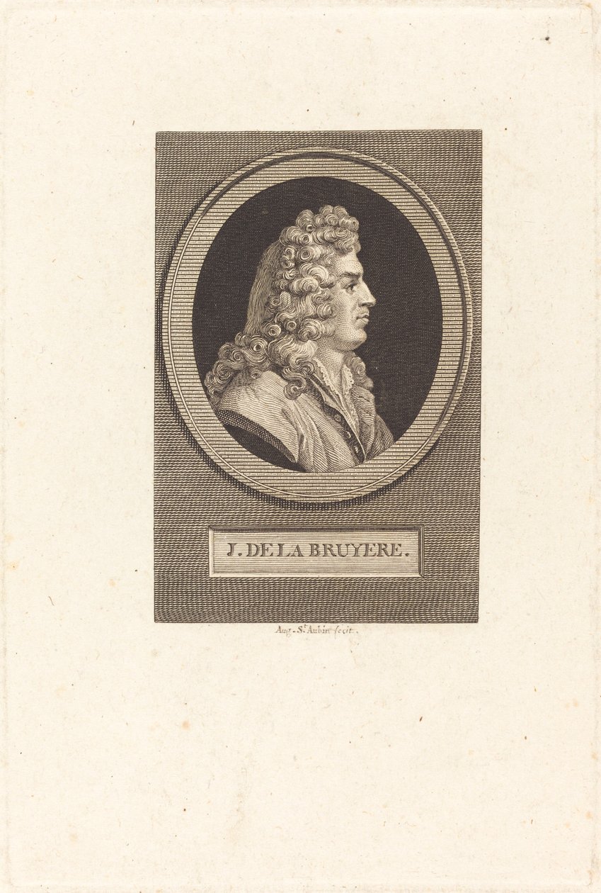 Jean de La Bruyere af Augustin de Saint Aubin