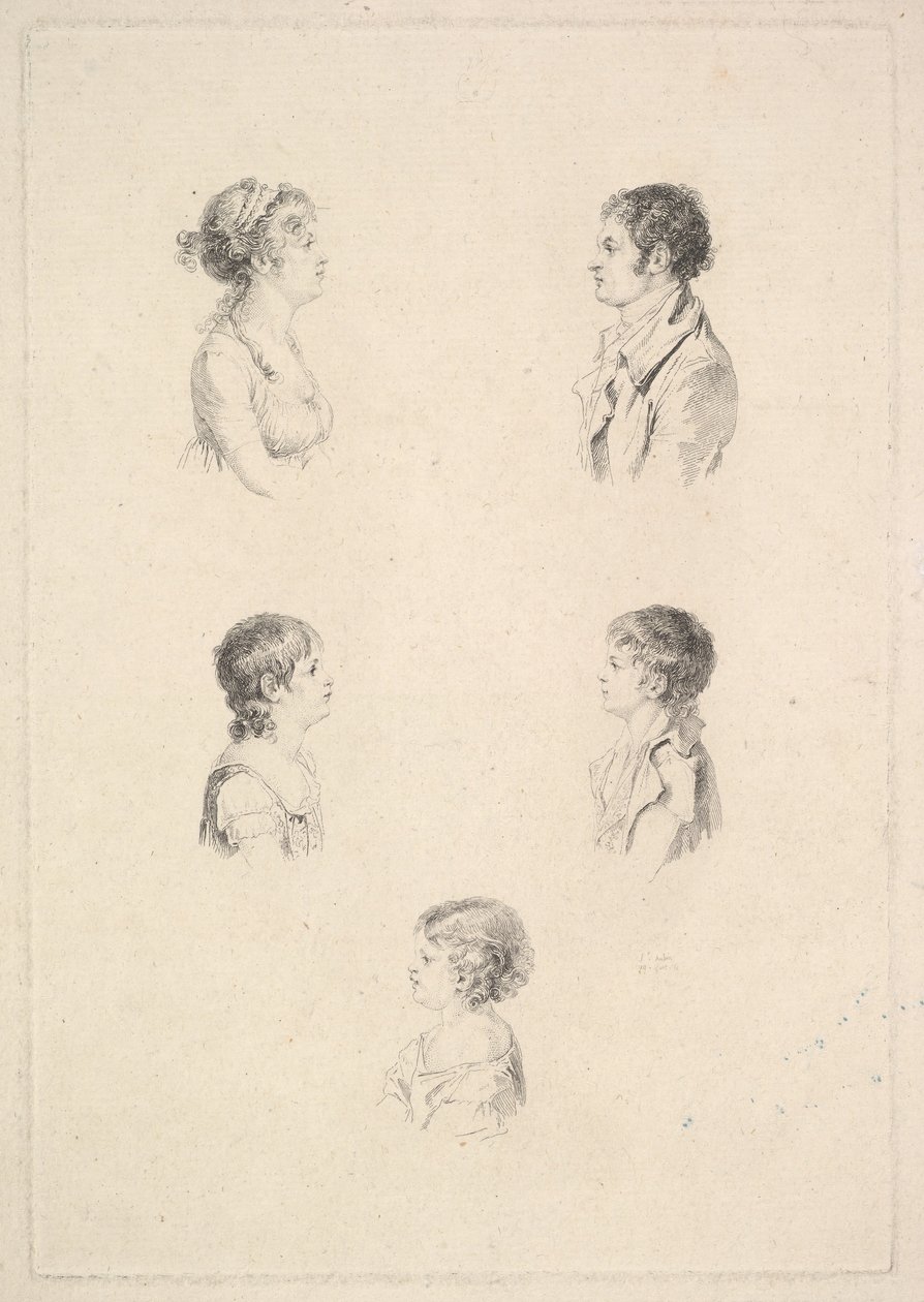 Familien Renouard Familien Renouard, 1801. af Augustin de Saint Aubin