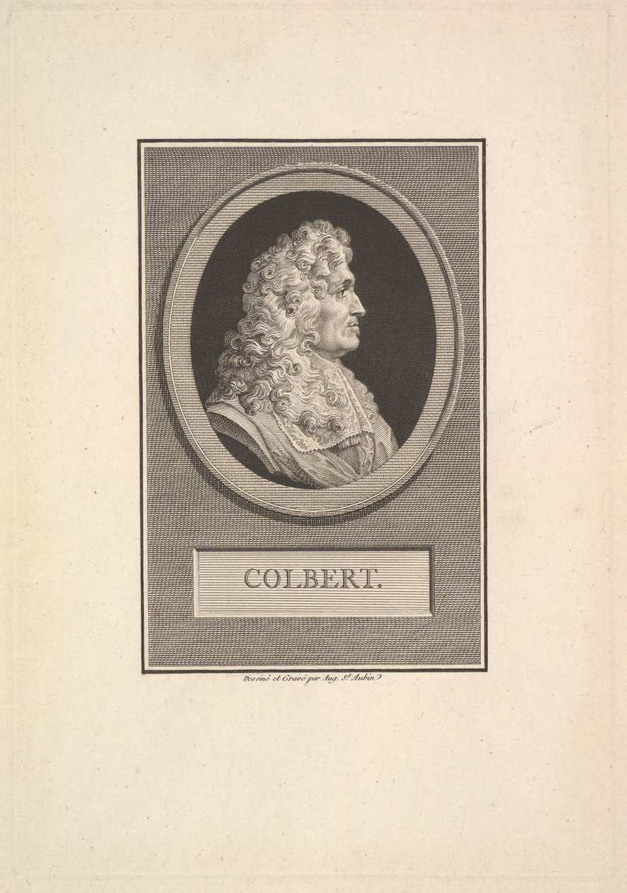 Portræt af Colbert, 1800. af Augustin de Saint Aubin