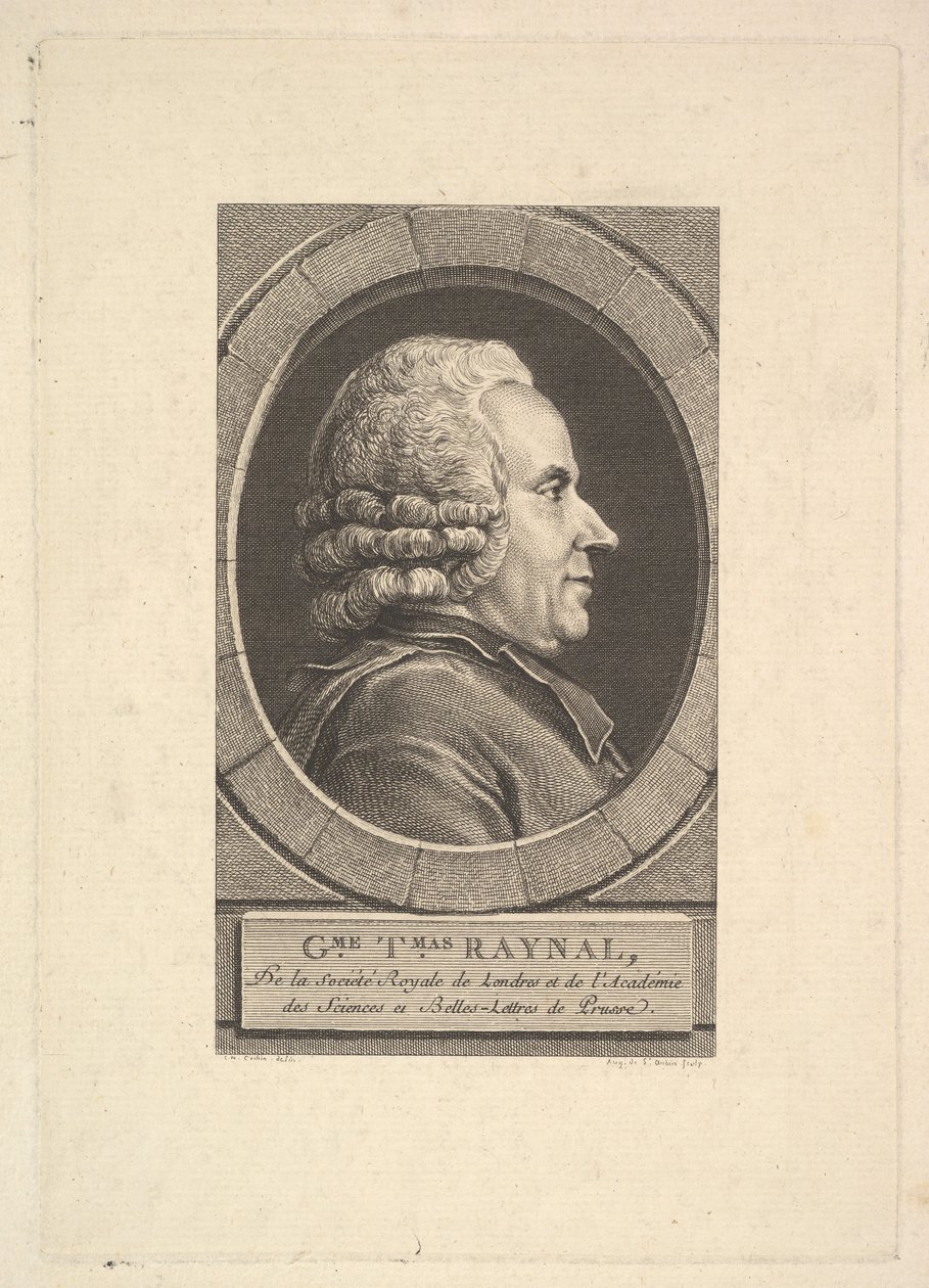 Portræt af Guillaume-Thomas Raynal, 1773. af Augustin de Saint Aubin