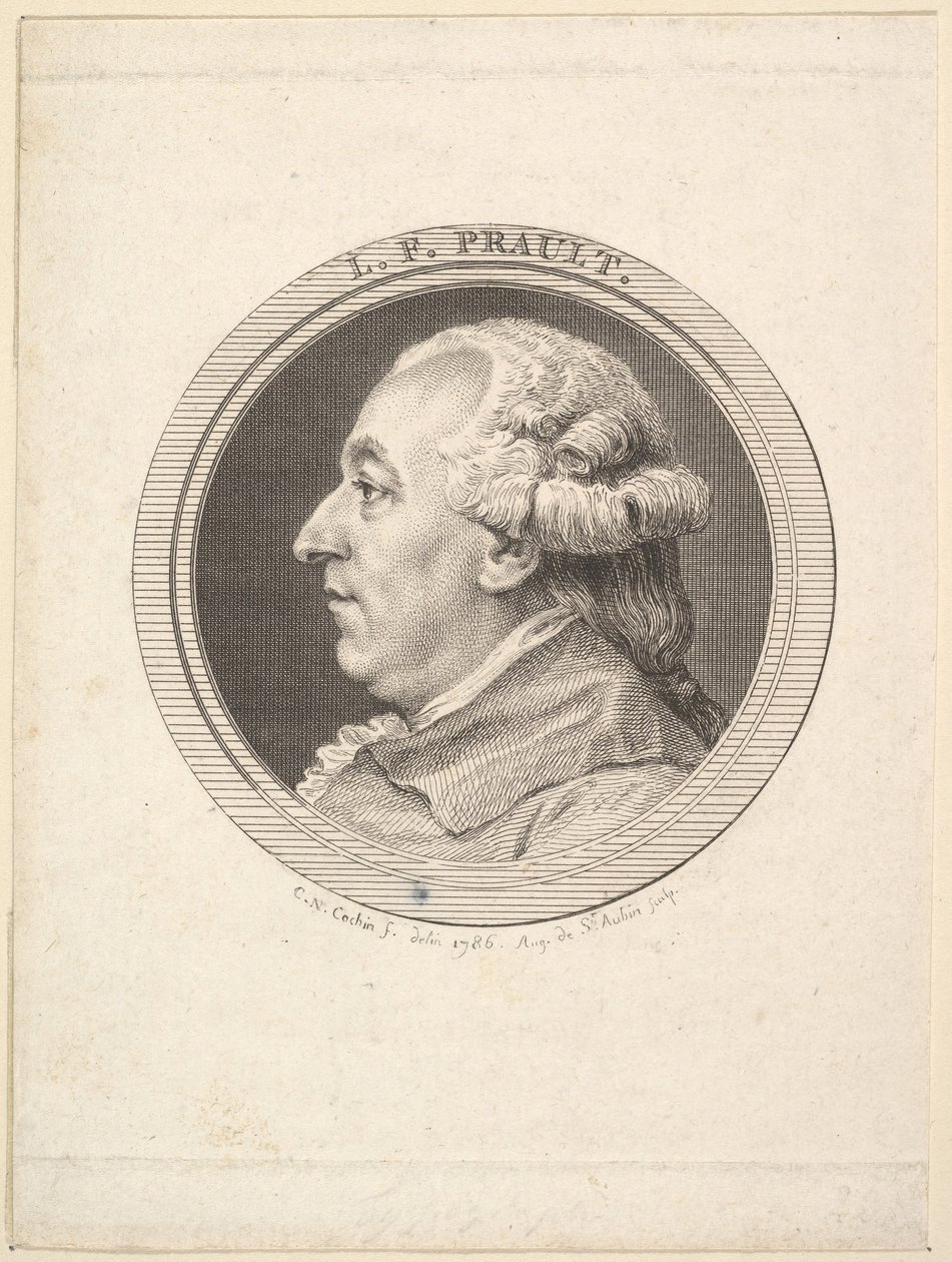 Portræt af L. F. Prault, 1787. af Augustin de Saint Aubin