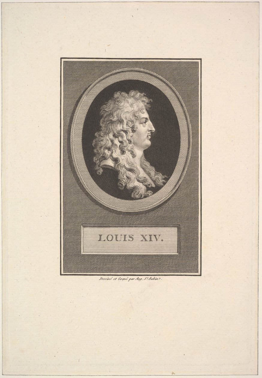 Portræt af Ludvig XIV, 1779. af Augustin de Saint Aubin