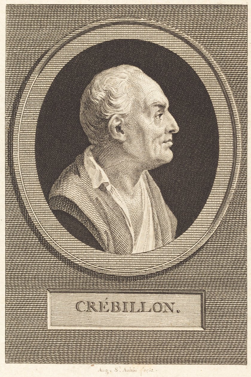 Prosper Jolyot fra Crebillon af Augustin de Saint Aubin
