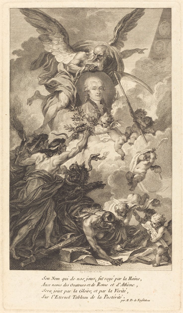 Simon-Nicolas-Henri Linguet af Augustin de Saint Aubin