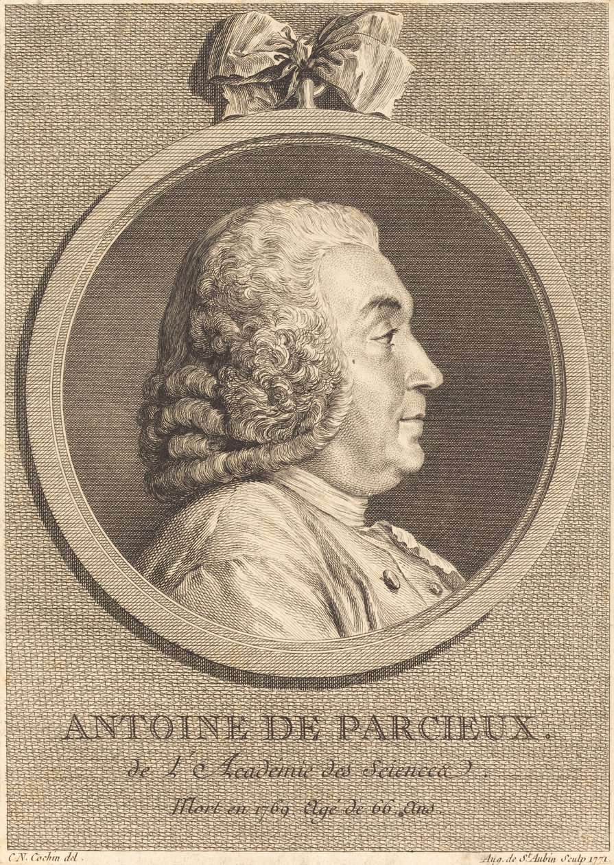 Antoine DeParcieux af Augustin de Saint Aubin after Charles Nicolas Cochin I