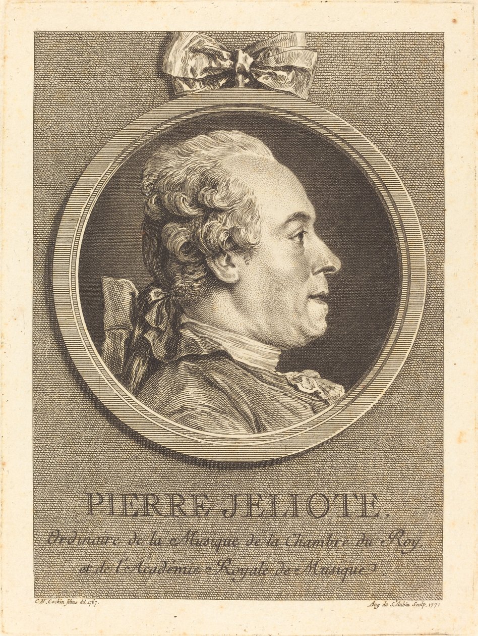 Pierre Jeliote af Augustin de Saint Aubin after Charles Nicolas Cochin II