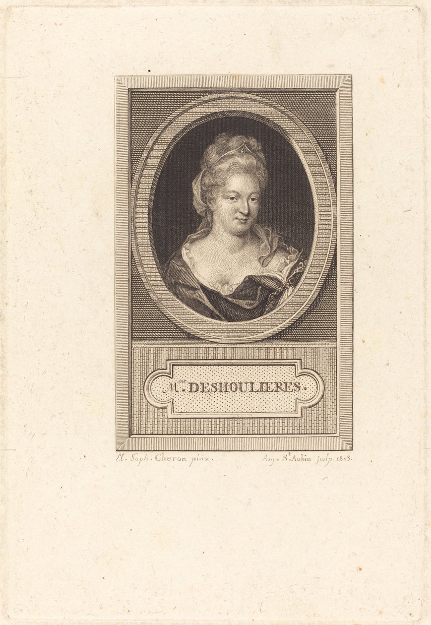 Antoinette du Ligier fra La Garde Deshoulieres af Augustin de Saint Aubin after Elisabeth Sophie Cheron