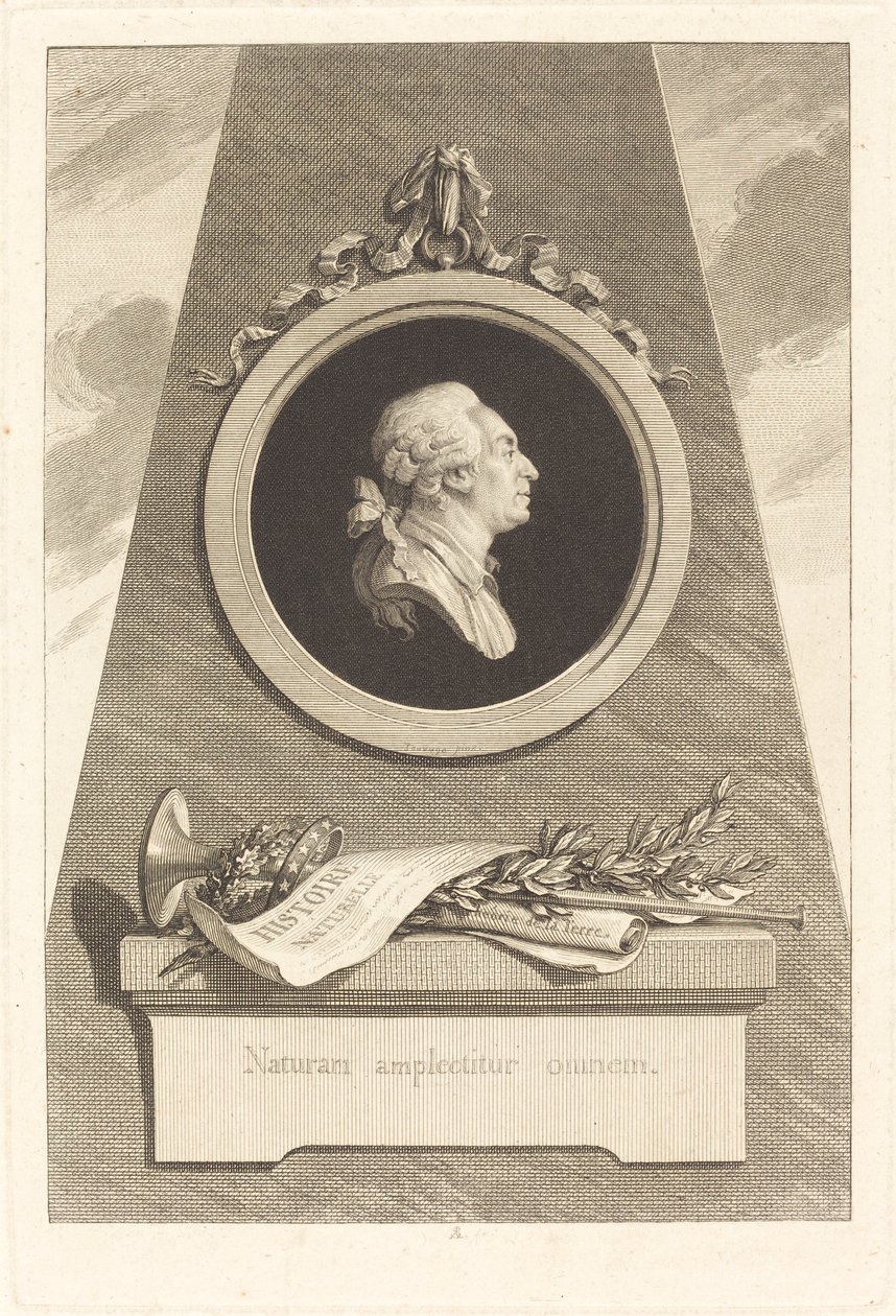 Greve af Buffon af Augustin de Saint Aubin after Piat Joseph Sauvage