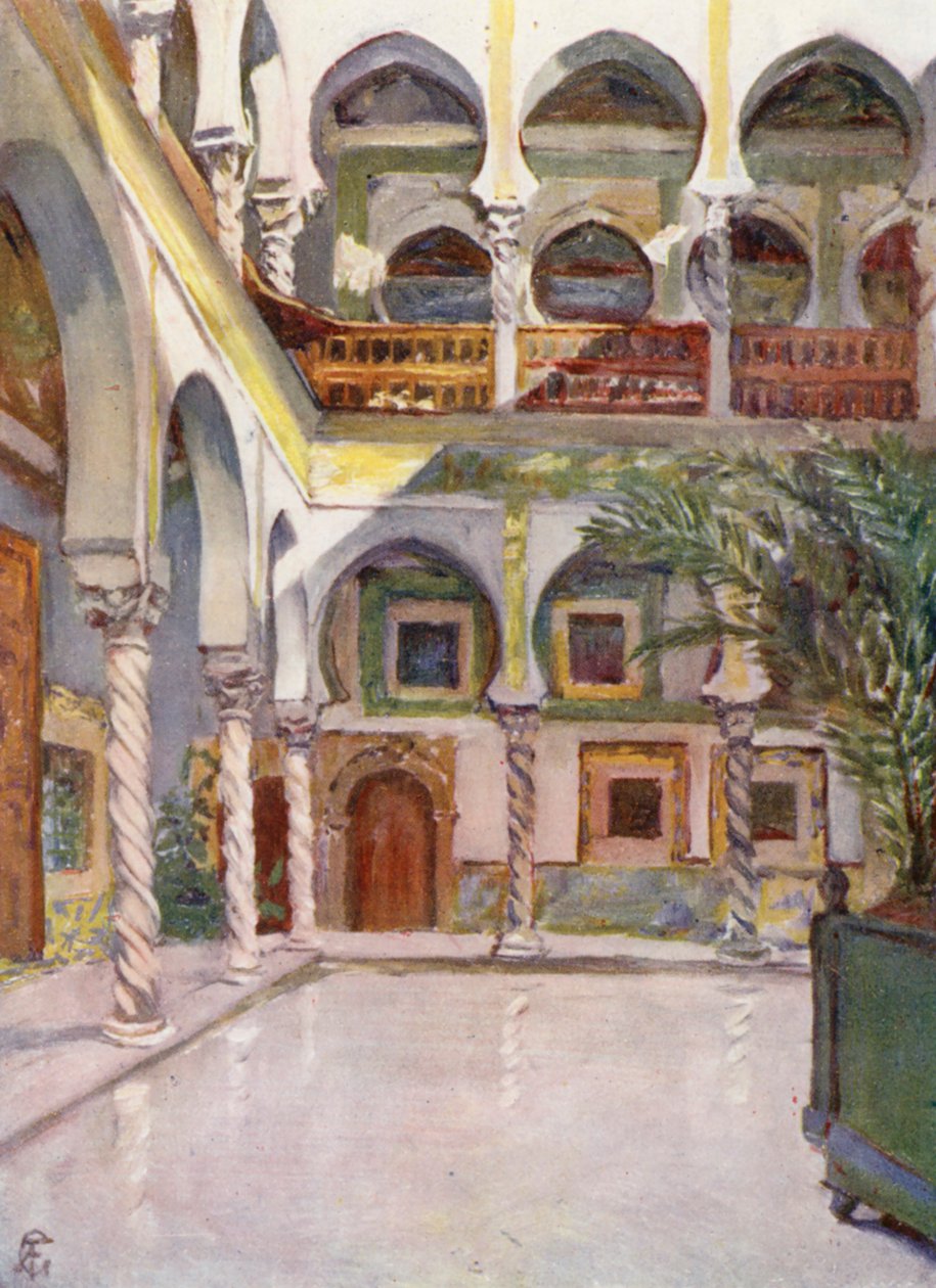 Archeveche, Algier (farvelitografi) af Augustine Fitzgerald